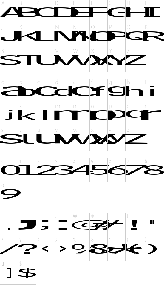 character map